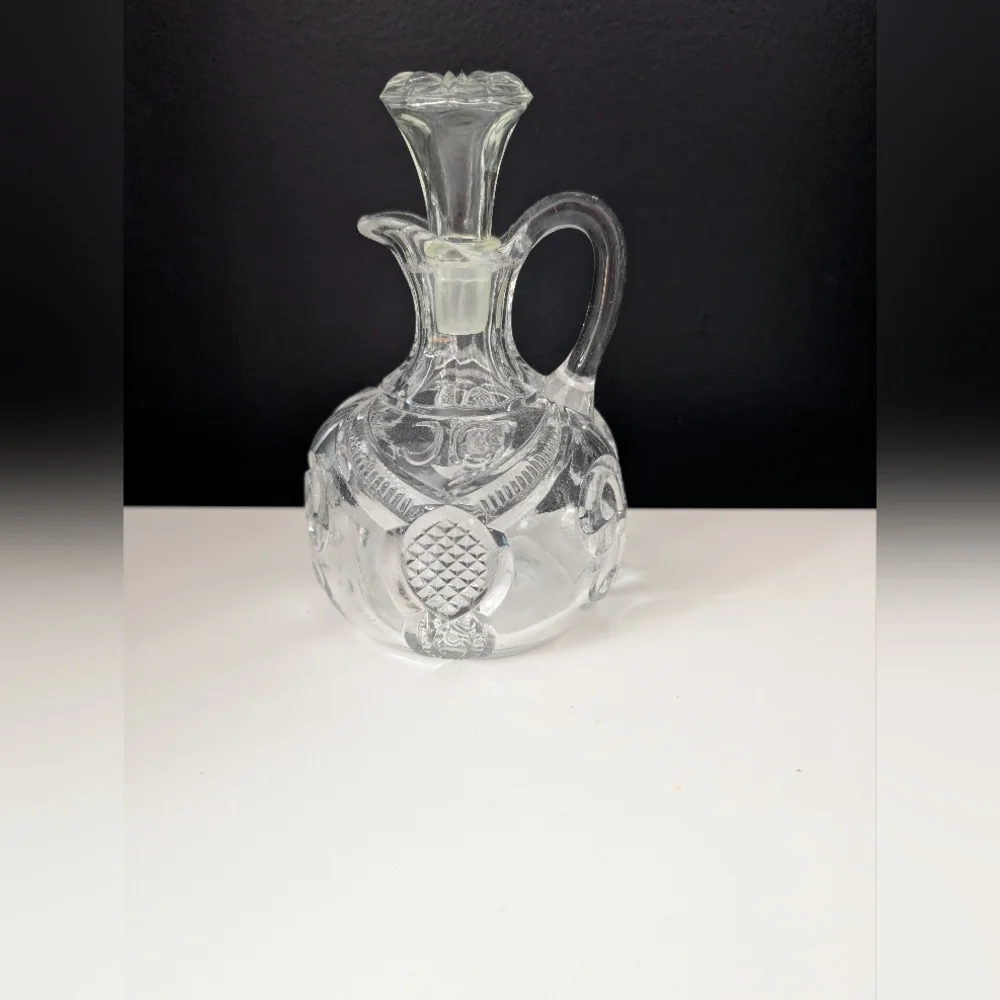 Vintage Cut Glass Cruet with Stopper